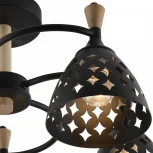 Потолочная люстра на штанге Reluce 01515-0.3-03 BK+WOOD (220V)