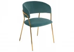 Стул Woodville на металлокаркасе Kamelia green / gold 11778
