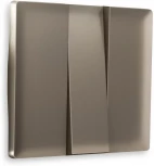 Лицевая панель Ambrella Volt ALFA (Темная бронза матовый) для 3-клавишных выключателей QUANT AP6350