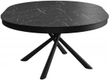 Стол DikLine KR120 мрамор черный Калаката,опоры черные