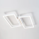 Потолочная люстра светодиодная с таймером Escada Scales 10209/2LED White 60Вт металл/акрил, белый/белый матовый (220V, пульт управления)