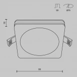 Встраиваемый светильник Phanton 4000K 1x12Вт 120° LED Maytoni Technical DL2001-L12B4K