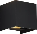 Настенный уличный светильник ST Luce Brik SL9513.401.01 черный/черный LED 1*10W (220V, куб, IP65)