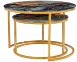 Набор кофейных столиков Tango космический с ножками матовое золото, 2шт Bradex Home RF 0350