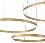 Подвесной светильник Galass V000013L (14001/3P Gold) (LED, 220V, пульт управления, на тросе, кольцо)