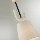 Подвесной светильник Odeon Light Bagel 5410/1 черный матов./бежевый/металл/полирезин/ткань E14 1*40W (220V, на проводе)