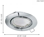 Встраиваемый точечный светильник Eglo Peneto 94407 (220V)