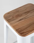 Стул барный Stool Group TOLIX WOOD белый глянцевый УТ000001864