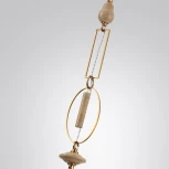 Подвесной светильник Odeon Light Krema 5441/1B сатинированн.латунь/прозрачн./металл/стекло/травертин/веревка G9 LED 6W (220V, подвески, на цепи)