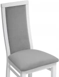 Деревянный стул Woodville Давиано серый велюр / белый 515977