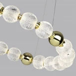 Подвесной светильник Odeon Light Crystal 5008/60L золотой/металл/акрил LED 60W 4000K 5058лм (220V, на тросе, шарики, бусы)