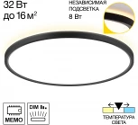 Настенно-потолочный светильник круглый светодиодный с подсветкой IP40 Citilux Norma CL748401 (220V, круглые)
