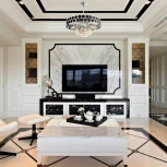 Подвесная люстра хрустальная на штанге Arte Milano Sorrento-5009 375009/6+3/300/590 CR (220V)