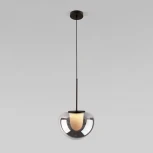 Подвесной светодиодный светильник со стеклянным плафоном Eurosvet Twice 90325/1 черный (220V, на проводе)