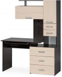Стол компьютерный Woodville Джаз-17 левый венге / дуб молочный 318948