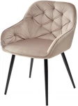 Стул BREEZE BLUVEL-40 BEIGE, велюр / черный каркас, M-City 629M04846