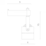 Трековый светильник Arte Lamp Lente A1310PL-1BK