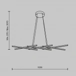 Подвесной светильник Maytoni Halo MOD244PL-L50BSK (LED, 220V, на тросе)