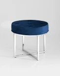 Банкетка Stool Group САПФИР велюр синий сталь серебро УТ000001519