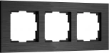 Рамка на 3 поста (черный алюминий) Werkel W0033508 (a066331)