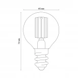 Лампа светодиодная, форма «шар», золотистая колба Uniel Vintage LED-G45-5W/GOLDEN/E14 GLV21GO