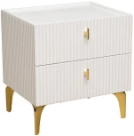 Тумба прикроватная Garda Decor GD-00003 (Золото/Белый)