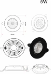 Встраиваемый светодиодный светильник Zortes Raiz ZRS.57796.5 (220V, круглые)