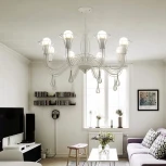 Подвесная люстра Cast 8 White ImperiumLoft Cast01 (181893-26) (220V, на цепи, свеча)