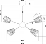 Потолочная люстра на штанге Freya Ittan FR6025PL-L6CH