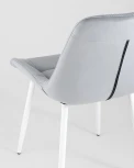 Стул Stool Group Флекс велюр светло-серый белые ножки УТ000025208