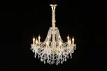Подвесная люстра Koletta APL.755.13.10 (220V, хрусталь, подвески, на цепи, свеча)