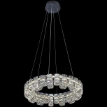 Подвесная люстра светодиодная с регулировкой цветовой температуры Reluce 33051-0.4-400 CR (220V, хрусталь, на тросе)