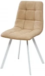 Стул CHILLI SQUARE RU-16 бежевый винтаж, PU/ белый каркас M-City UDC8025RU16WHT
