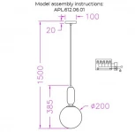 Подвесной светильник Aployt Aniela APL.612.06.01 (220V, на проводе, шар)