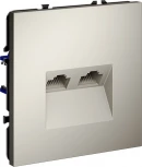 Розетка двойная Ethernet RJ-45 (кашемир) Voltum S70 VLS060203