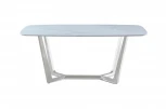 Стол обеденный IST-CASA Ланс Силвер DT-2852, 140х80х75 см, белый мрамор