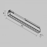 Уличный трековый светильник низковольтный LED 24W 48V Maytoni Points O-TR02-2-S-18WB3K