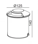 Встраиваемый светильник уличный светодиодный Oasis Light Встраиваемые светильники c LED W71212 Gr (220V, IP67)