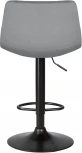 Стул барный DOBRIN TAILOR BLACK (серый велюр (MJ9-75)) 5017_BlackBase-LM BLACK, цвет сиденья серый (MJ9-75), основания черный