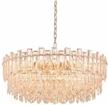 Подвесная люстра Fluorite Constancia FL1063-22P (220V, хрусталь, на цепи)