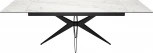 Стол DikLine KW160 мрамор С41 (керамика белая)/опоры черные 00-00069810