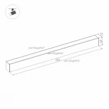 Трековый светильник магнитный Arlight MAG-FLAT 026955 (LED, 24V)