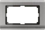 Рамка для двойной розетки Metallic (глянцевый никель) Werkel W0081602 (a051003)