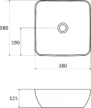 Рукомойник Ravak Uni 380 B Slim