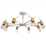 Потолочная люстра на штанге Loft IT Sven 10024/8 White (220V, рога)