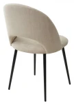 Стул РАМОУНЗ, цвет бежевый #V04, велюр/ черный каркас
