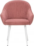 Стул с подлокотниками Вайд, каркас Белый, велюр Персиковый 2500000185762 Leset