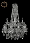 Подвесная люстра Art Classic 11.25 11.25.10+5.200.2d.h-84.Cr.Sp (220V, хрусталь, на цепи, подсвечник, свеча)