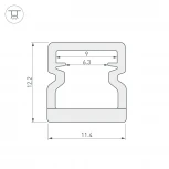 Профиль WPH-LINE-1212-2000 OPAL (Arlight, Пластик) 023302(1)