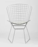 Стул обеденный Bertoia хромированный с белой подушкой УТ000004219